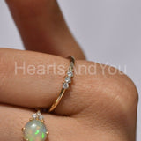 0.15ct Round Cut Moissanite Minimalist Engagement Ring 14K Yellow Gold Plated