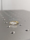 2.2ct Oval Simulated Diamond Half Bezel Set Solitaire Ring 14k YellowGold Plated