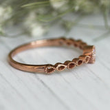 0.5Ct Round Cut Diamond Milgrain Minimalist Solitaire Ring 14K Rose Gold Finish