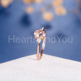 1ct Oval Cut Simulated Peach Morganite Three Stone Ring 14k Rose Gold Plated
