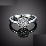 1.3ct Round Cut Diamond Engagement Ring 14k White Gold Finish Floral Solitaire