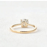 0.5ct Round Cut Moissanite Solitaire Engagement Ring 14k Rose Gold Plated