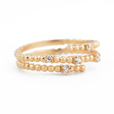 0.3ct Round Cut Moissanite Spiral Wrap Engagement Ring 14K Yellow Gold Plated