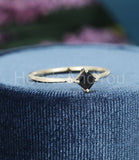 0.3ct Princess Simulated Diamond Trilogy Engagement Ring 14k Yellow Gold Plated
