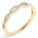0.5ct Round Cut Moissanite Infinity Women Wedding Band 14k Yellow Gold Plated