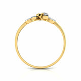 1Ct Round Cut Diamond Bow Knot Stylish Engagement Ring 14K Dual Gold Finish