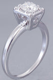 Solitaire Promise Engagement Ring 1.2ct Round Cut Diamond 14k White Gold Finish