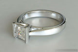 0.8ct Princess Cut Diamond Engagement Ring Classic Solitaire 14k White Gold Over