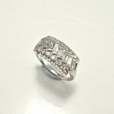 Iced Half Eternity Wedding Band 2.7ct Baguette Cut Diamond 14k White Gold Finish