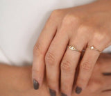 1ct Engagement Ring Round Cut Diamond Evil Eye Sun Design 14k Yellow Gold Finish