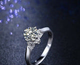 2.5ct Round Cut Diamond Stylish Solitaire Engagement Ring 14k White Gold Finish