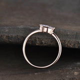 0.5ct Engagement Ring Marquise Cut Diamond Minimalist Design 14k RoseGold Finish