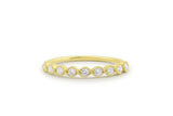 Infinity Half Eternity Wedding Band 0.7ct Round Cut Diamond 14k Yellow Gold Over