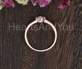 0.5ct Round Cut Moissanite Solitaire with Accents Women Ring 14k RoseGold Plated