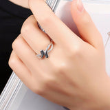 1ct Round Cut Diamond Engagement Ring 14k White Gold Finish Bypass Trendy Design