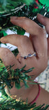 0.2ct Marquise Cut Simulated Sapphire Wave Wedding Band 14k White Gold Plated