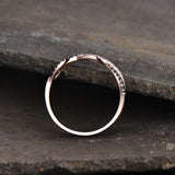 1ct White & Black Round Cut Diamond Infinity Anniversary Band 14k Rose Gold Over