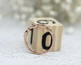 2Ct Round Cut Diamond Petite Wavy Design Engagement Ring 14K Rose Gold Finish