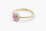 0.4ct Oval Simulated Pink Sapphire Solitaire Engagement Ring 14k RoseGold Plated