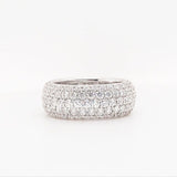 2ct Round Cut Moissanite Wide Full Eternity Wedding Band 14k White Gold Plated