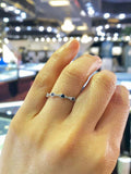 1ct Round Cut Blue Sapphire Wedding Band Ring Thin Minimalist 14k WhiteGold Over