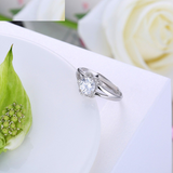 1.3ct Round Cut VVS1D Diamond Engagement Ring 14k White Gold Finish Floral Split