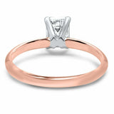 1.6ct Emerald Cut Diamond Solitaire Wedding Engagement Ring 14k Rose Gold Finish