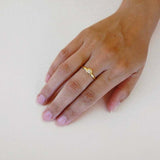 0.5ct Round Cut VVS1D Diamond Engagement Ring Solitaire 14k Yellow Gold Finish