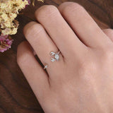 Open Crab Engagement Ring 0.5ct Round Cut VVS1D Diamond 14k Rose Gold Finish