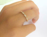 1ct Wedding Band Round Cut Diamond Full Eternity Stackable 14k YellowGold Finish