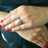 Split Shank Promise Engagement Ring 1.6ct Round Cut Diamond 18k WhiteGold Finish