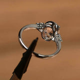 1.7ct Engagement Ring Oval Cut Peach Morganite Diamond Halo 14k WhiteGold Finish