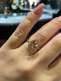 2ct Pear Cut Peach Morganite Gatsby Halo Engagement Ring 14k Rose Gold Finish