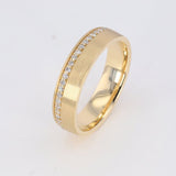0.2ct Round Cut Moissanite Anniversary Women Wedding Band 14k Yellow Gold Plated