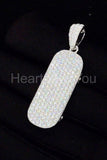 2.2ct Round Cut Moissanite Skateboard Pendant 14k White Gold Plated NO CHAIN