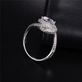 2.5ct Round Cut Diamond Engagement Ring 14k White Gold Finish Swirl Twist Design