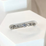 0.2ct Round Cut Moissanite Infinity Women Engage Ring 14k White Gold Plated