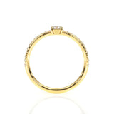2Ct Princess Diamond Round Accent Minimalist Solitaire Ring 14K Yellow Gold Over