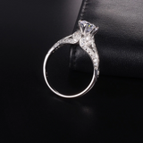 1.2ct Round Cut VVS1D Diamond Engagement Ring 14k Rose Gold Finish Unique Design