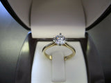 0.7ct Round Cut Diamond Classic Solitaire Engagement Ring 14k Yellow Gold Finish