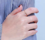 0.1ct Engagement Ring Princess Diamond Solitaire Minimalist 14k Yellow Gold Over