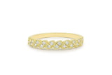 Milgrain Half Eternity Wedding Band 1ct Round Cut Diamond 14k Yellow Gold Finish