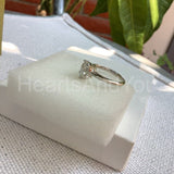 0.2ct Pear Cut Simulated Diamond Minimalist Solitaire Ring 14k White Gold Plated
