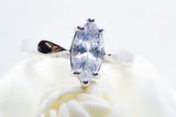0.5ct Marquise Simulated Diamond Solitaire Engagement Ring 14k White Gold Plated