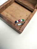 2.5ct Wedding Band Oval Cut Multi Stone Stylish Three Stone 14k White Gold Over