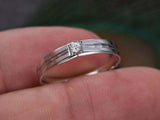 0.2ct Round Cut VVS1D Diamond Engagement Ring Solitaire 14k White Gold Finish