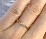 0.2ct Round Cut Moissanite Infinity Women Engage Ring 14k White Gold Plated
