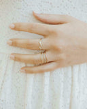 0.7ct Marquise Diamond Engagement Ring 14k YellowGold Over Petite Slim Solitaire