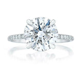 1.7ct Round Cut Diamond Engagement Ring 14k White Gold Finish Accents Solitaire