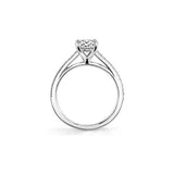 3Ct Cushion Cut Diamond Minimal Bridal Set Engagement Ring 14K White Gold Finish